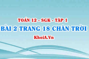 Bài 2 trang 18 Toán 12 Tập 1 Chân trời sáng tạo